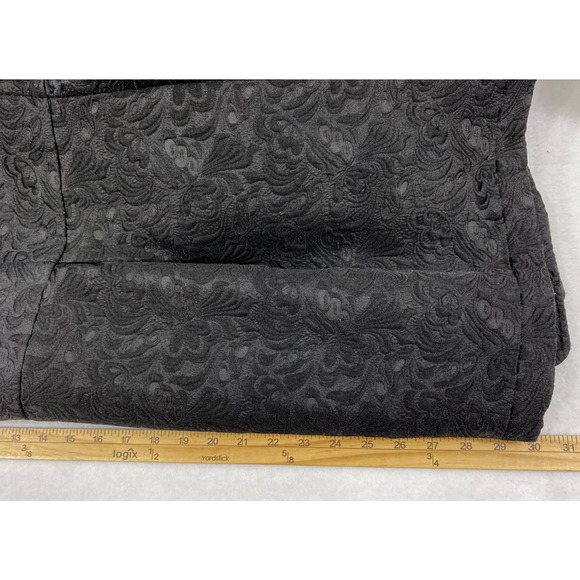 Toffee Apple Dress Coat Womens XXL Black Floral Button Up Jacket Pockets Unlined - Picture 10 of 12